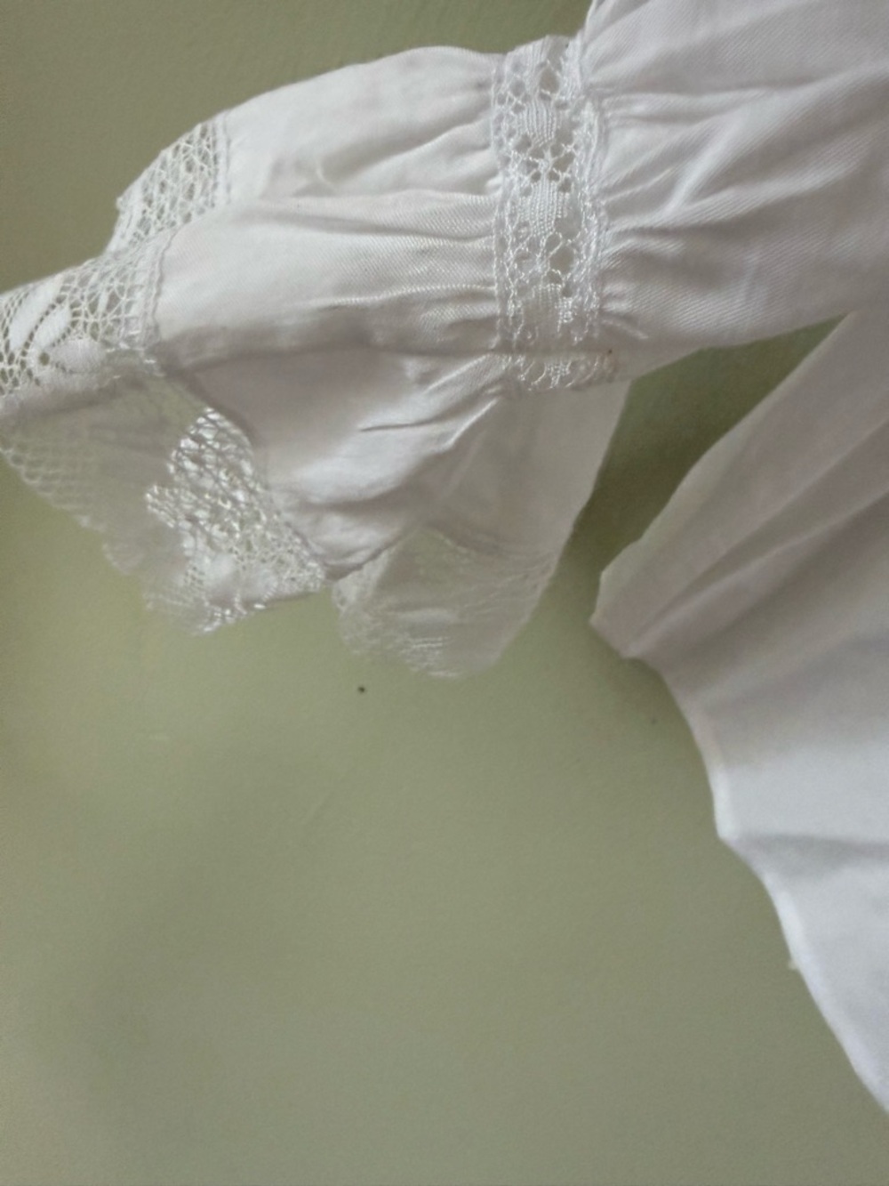 Maje White Lace-Trim Button-Up Blouse sizes 1 - Picture 8 of 9
